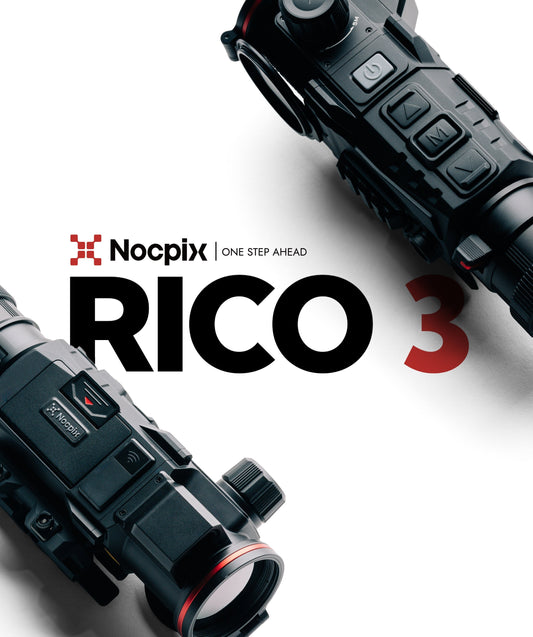 Nocpix RICO 3 H50R and RICO 2 H50R thermal rifle scopes compared side by side