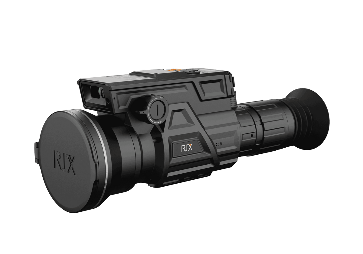 RIX DBH D12 1280 Thermal Rifle Scope with Laser Rangefinder rear angled product view