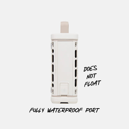 Turtlebox Ranger ivory rugged outdoor speaker charging port view