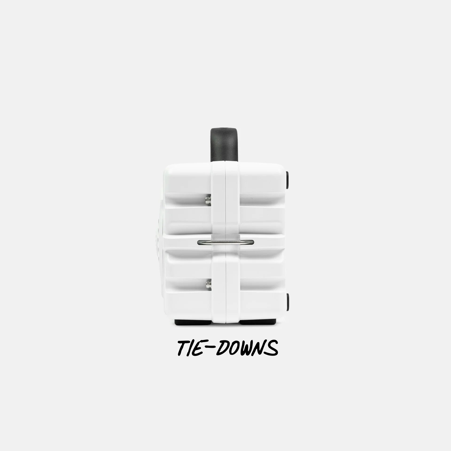 Turtlebox Cub white rugged outdoor speaker side view
